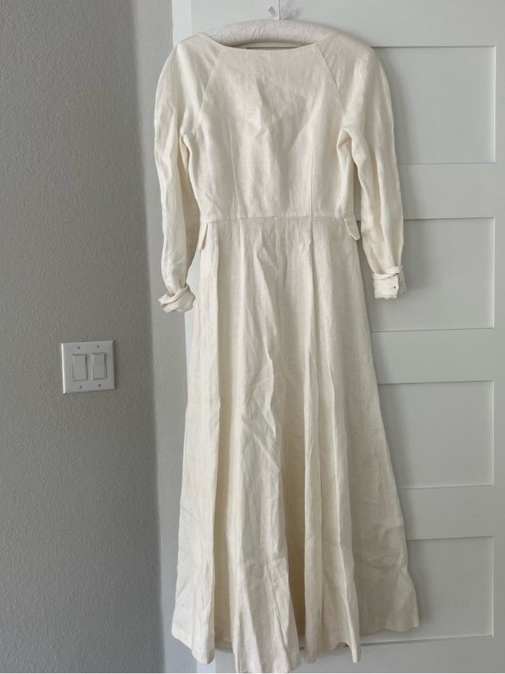 Mara Hoffman Silvana White Hemp Button Front Maxi Dress Size 2 - Picture 4 of 6
